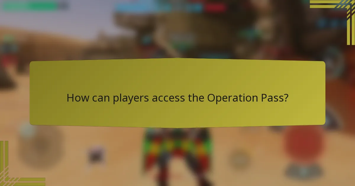 How can players access the Operation Pass?