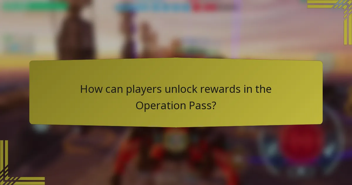 How can players unlock rewards in the Operation Pass?