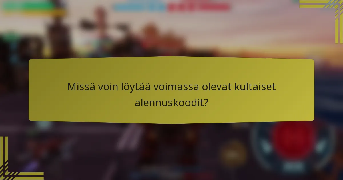 Missä voin löytää voimassa olevat kultaiset alennuskoodit?